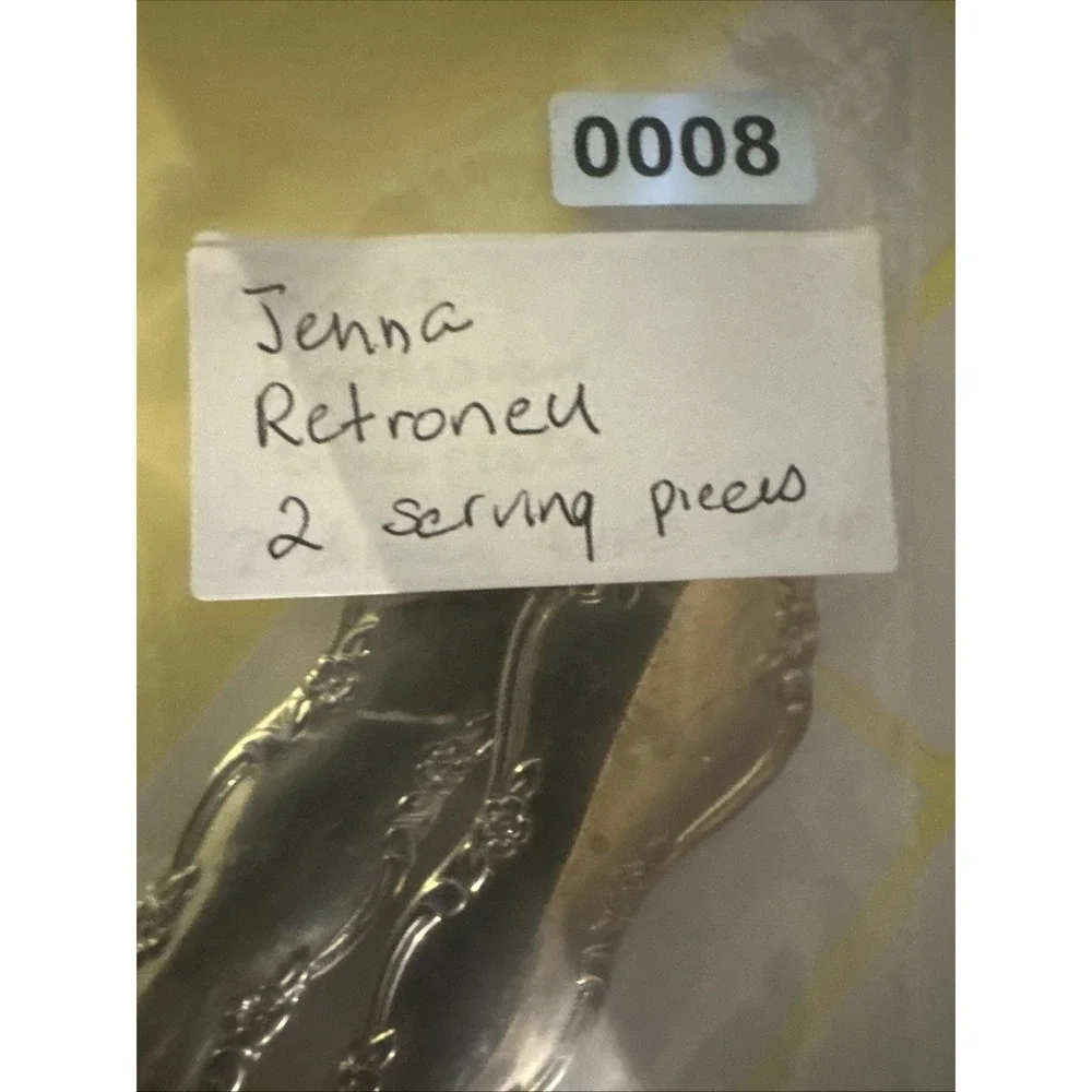 Retroneu JENNA Stainless Flatware 2 SERVING PIECES Ladle Fork